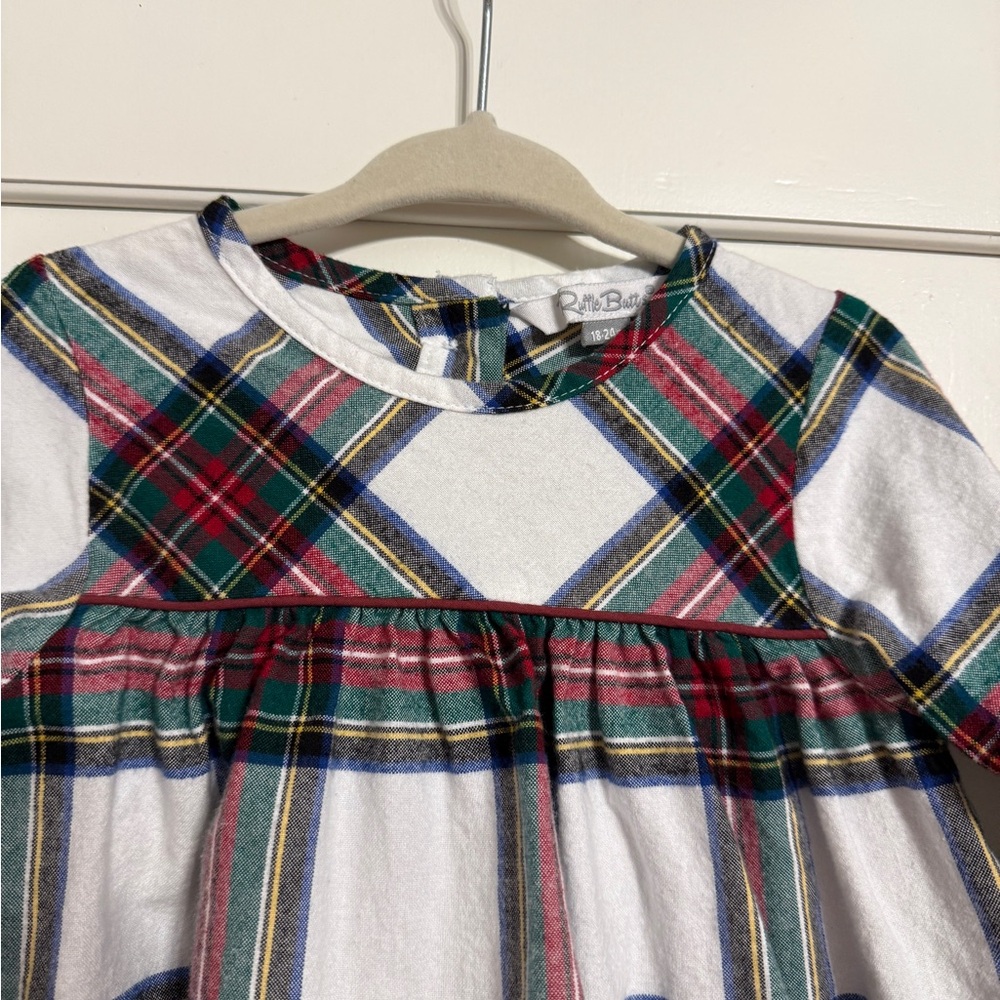 Ruffle Butts Plaid Long Sleeve Dress 18-24m - Picture 2 of 6